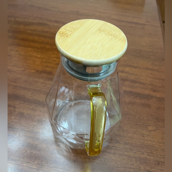 DUJUST Black Smoked Diamond Glass Water Tea Pitcher carafe with Lid 68 oz - Picture 10 of 16